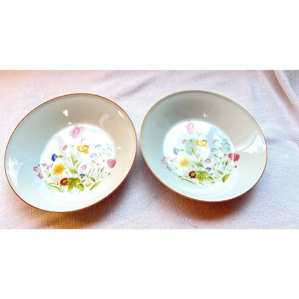 Set of 2 STRATFORD MIKASA CHINA BOWLS  & 1 SALAD PLATE  “SUMMER MELODY”